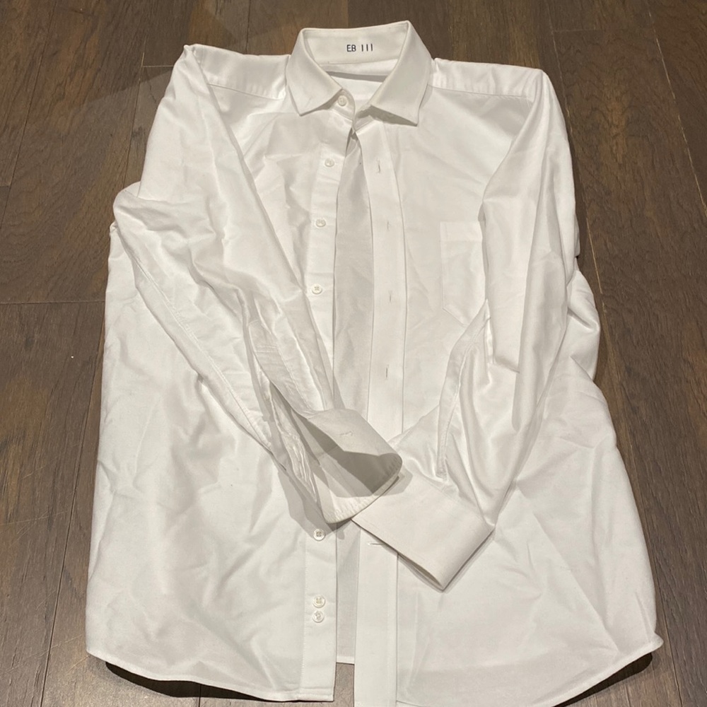 Custom white suit shirt